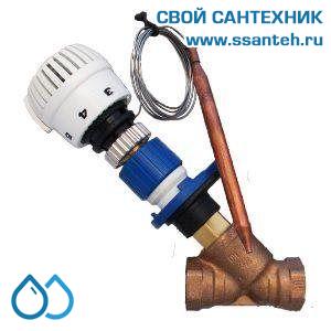 18773   TERMICUS T75V5010-40 Регулятор температуры прямого действия, DN40, +20...+70°С, Kvs 5,5 м3/час, с выносным термобаллоном